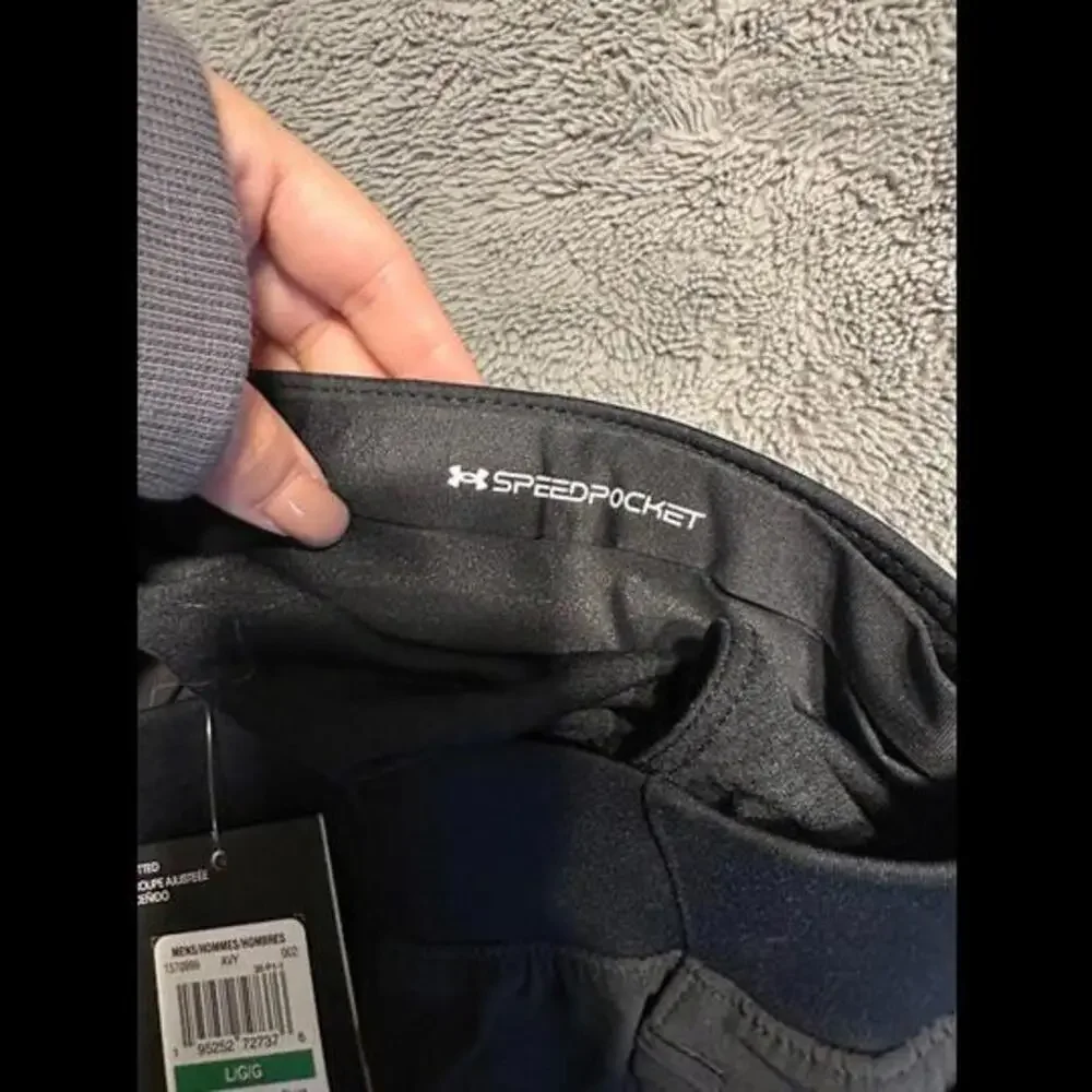 New Under Armour Men's SpeedPocket 7in Shorts – Size Large, Black - Picture 4 of 4